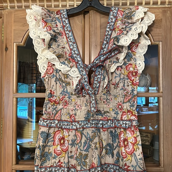 Sea Tess Mix Print Flutter Sleeve Cotton Dress - Picture 6 of 10